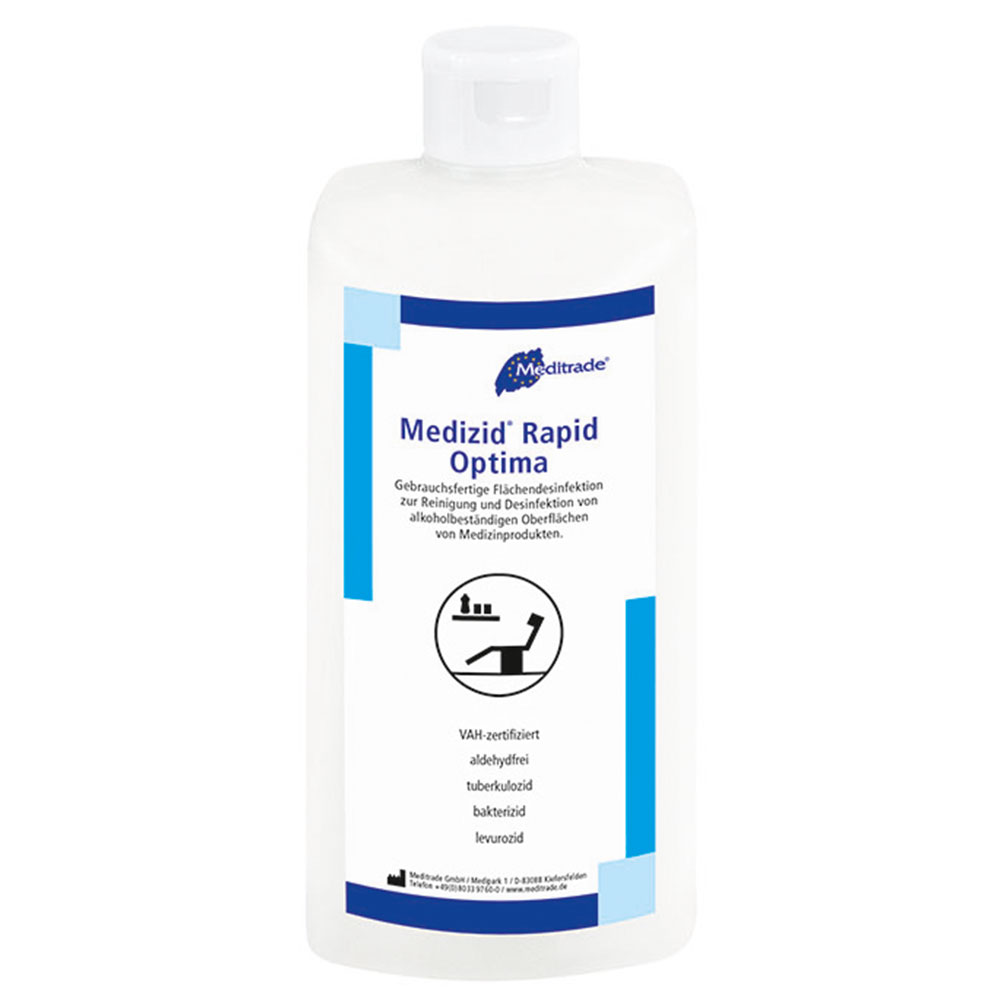 medizinische flächendedesinfektion in einer 500 ml plastikflasche